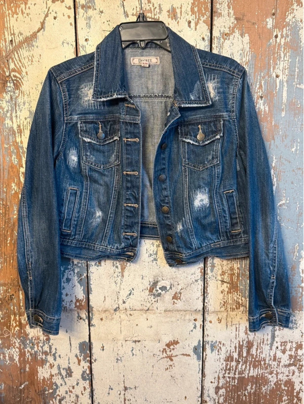 Decree Jean denim Long Sleeve Jacket, size XL fits like medium